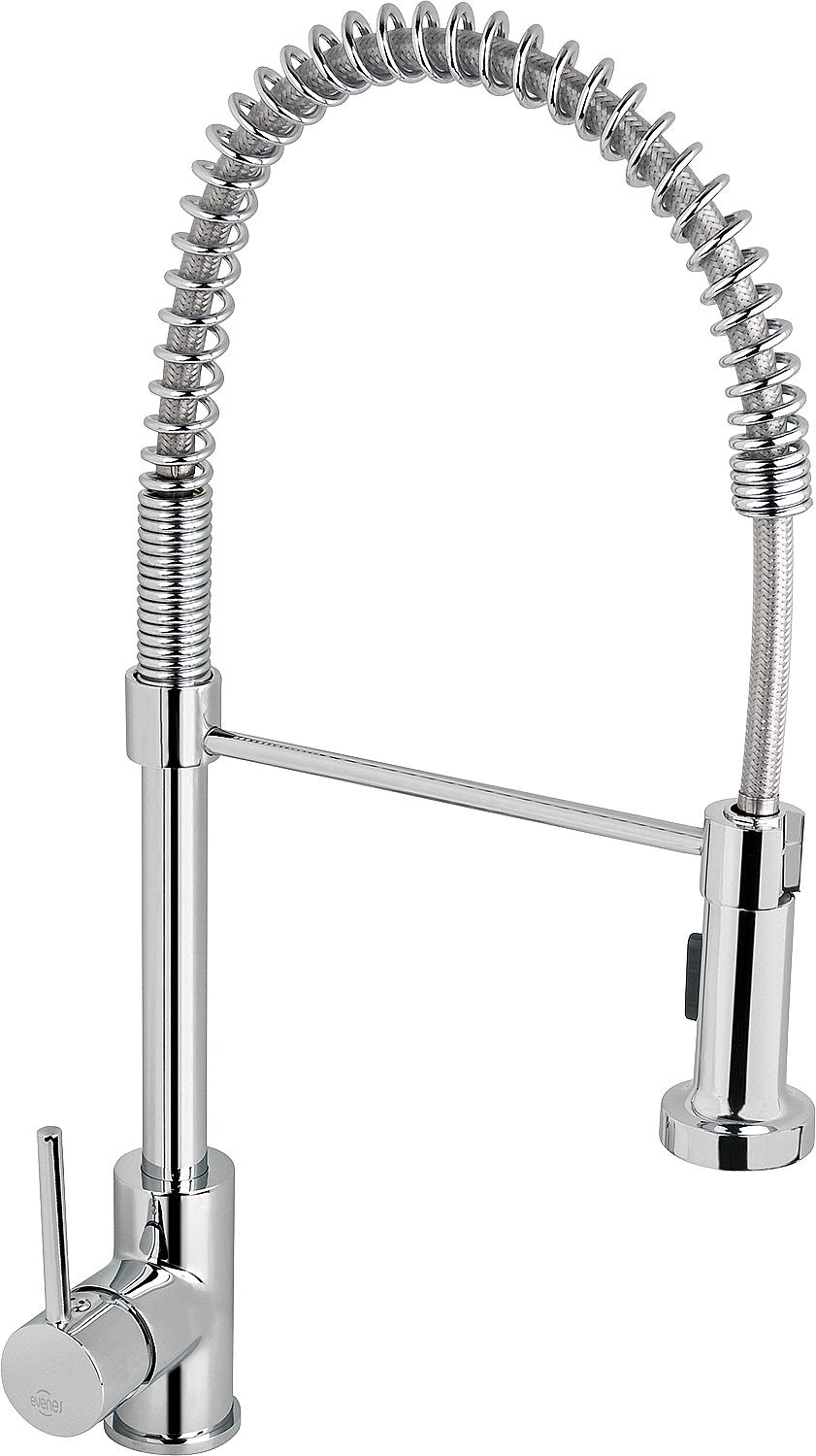 Robinet mitigeur de cuisine Salsa ND avec douchette amovible, saillie de 222 mm, chromé