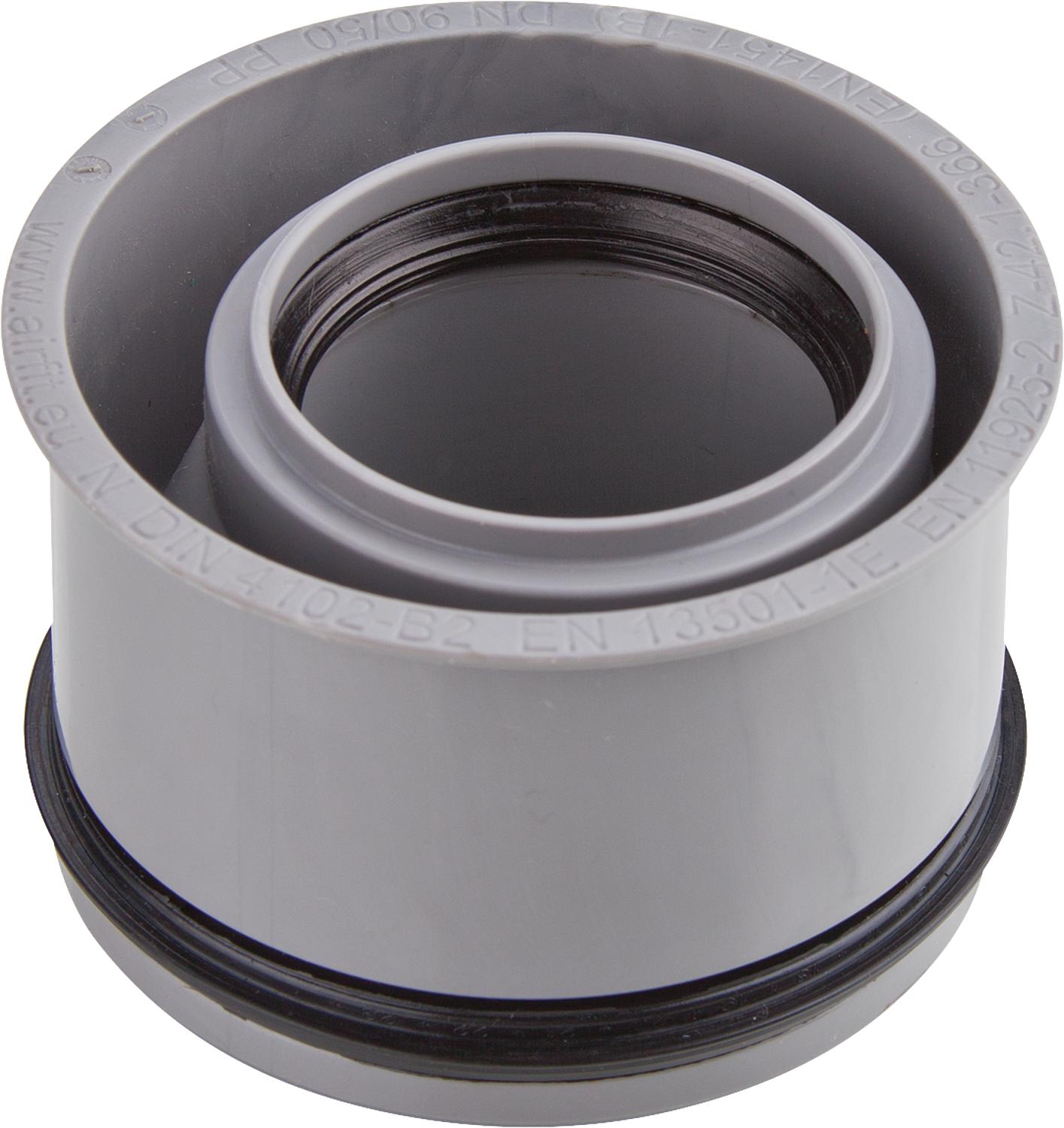 Réducteur interne d'eaux usées en PP pour tuyaux HT et KG DN90 x 75