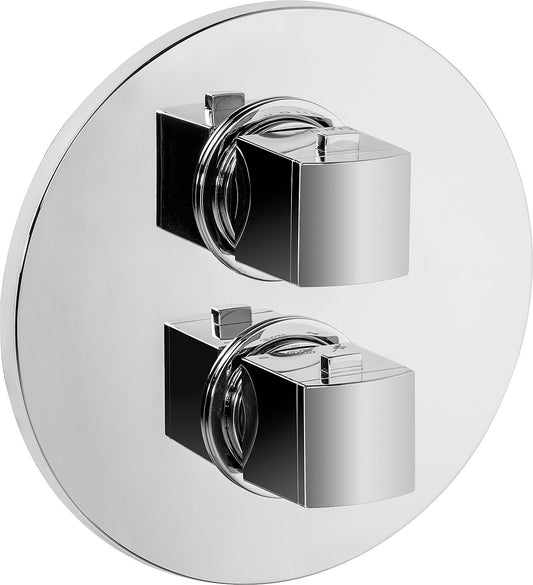 Concealed shower thermostat Dokos rosette Ø 185 mm chrome