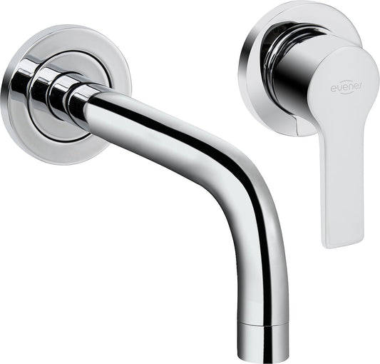 Goodlife wall-mounted basin mixer, 200 mm projection, with concealed wall body, chrome