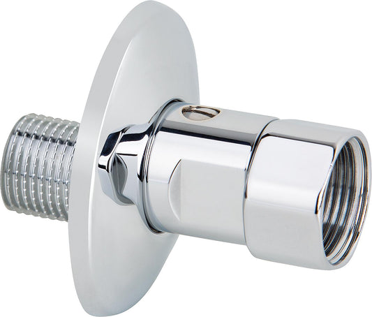 Eccentric shut-off fitting DN15 (1/2") male thread x DN20 (3/4") female thread, pack of 1, chrome-plated