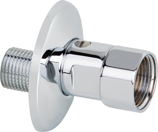 Shut-off fitting straight DN15 (1/2") male thread x DN20 (3/4") female thread, pack of 1, chrome-plated