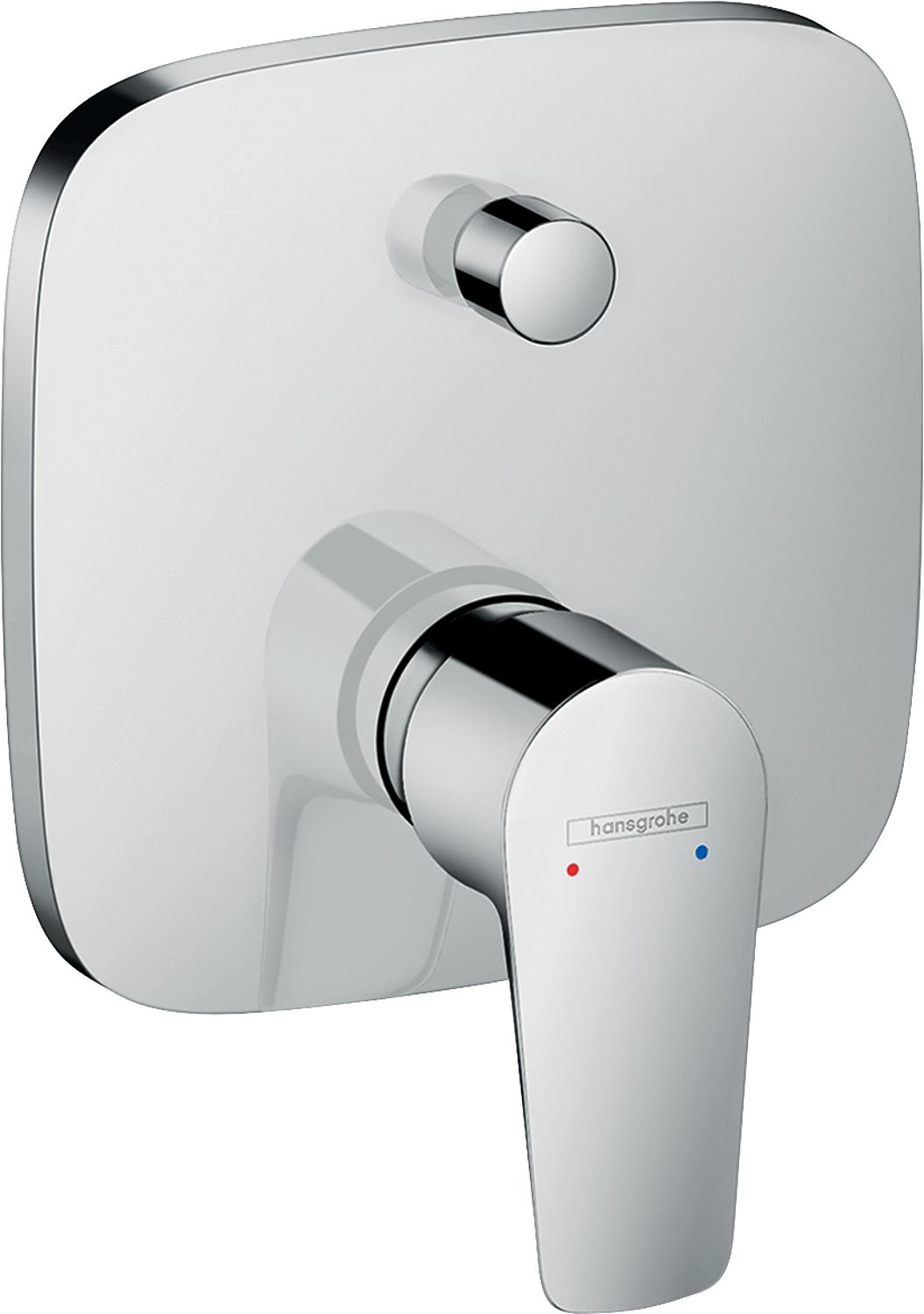 Hansgrohe Talis E concealed bath mixer with 155x155 mm chrome rosette