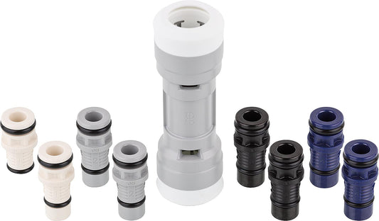 Universal 20 mm connector for multilayer composite pipes with an inner diameter of 13.85 - 16 mm