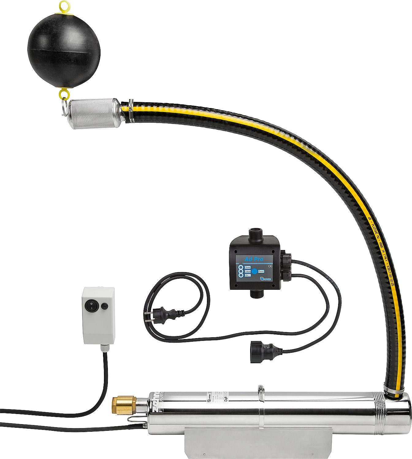 Zehnder TM12 irrigation package with ZP Control pressure switch and floating intake