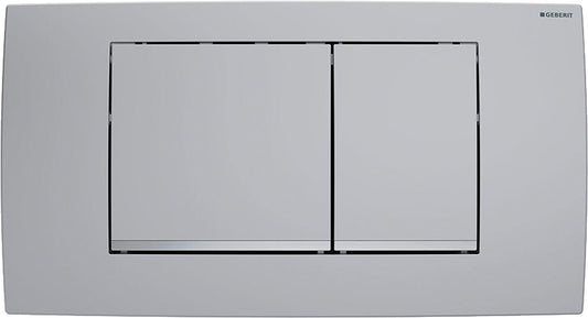 Betätigungsplatte Twinline 30 2-Mengen Taste, mattchrom mit Designstreifen Hochglanz