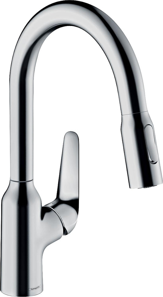 Spültischmischer Hansgrohe 180 M4216 herausziehbare Geschirrbrause + System S-Box Ausladung 224 mm chrom