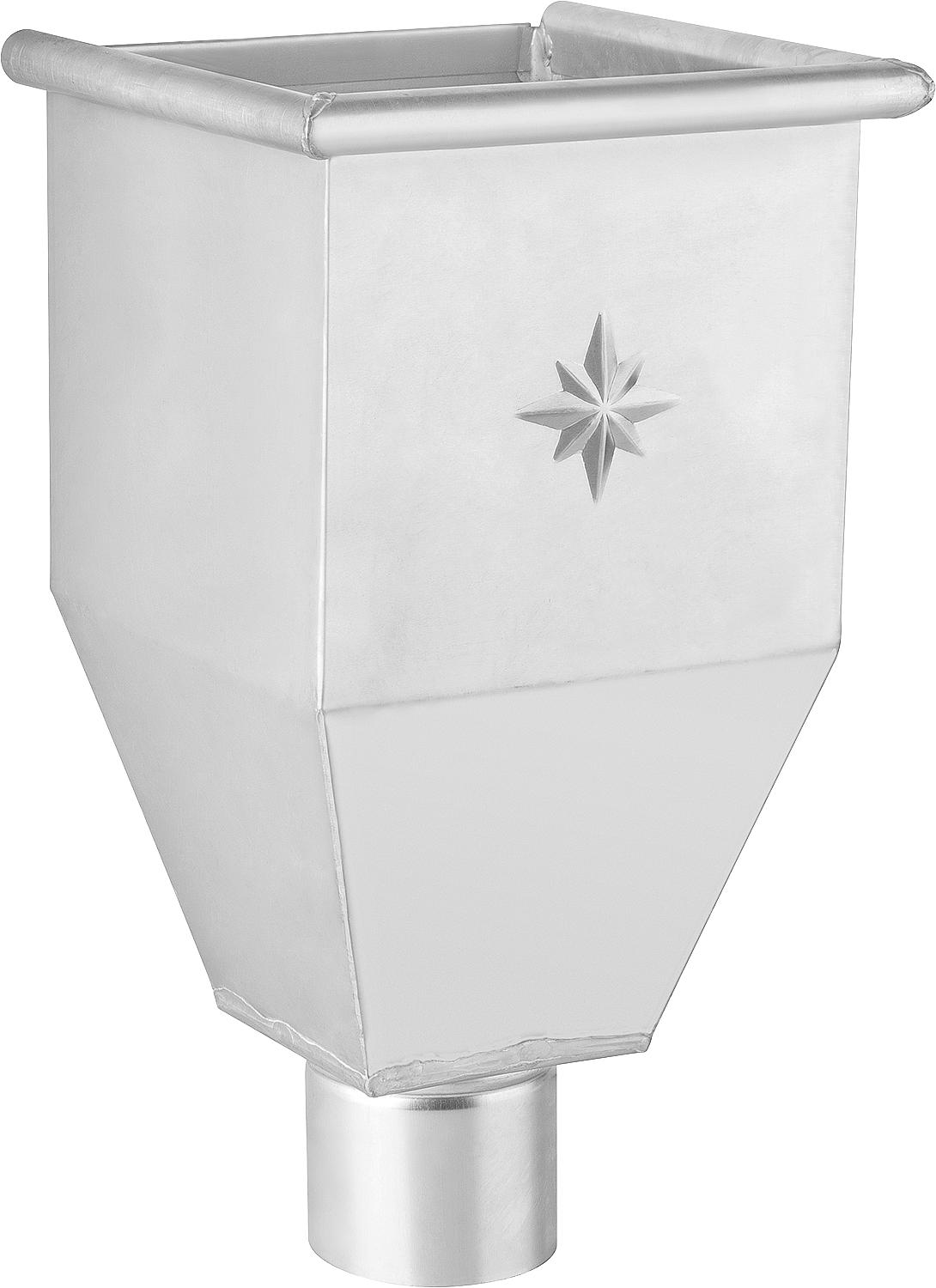 Boîte de récupération d'eau longue DN100, zinc