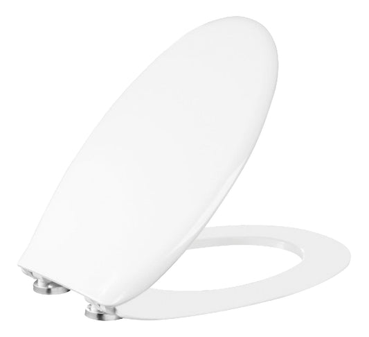 Jaguari white toilet seat, soft-close mechanism made of duroplast, hinges made of plastic/stainless steel