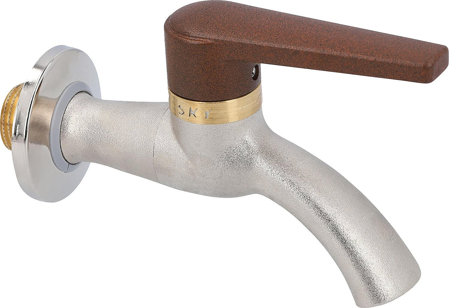 Vanne à bille de sortie Sky DN15 (1/2"), PN100, antigel, poignée noire