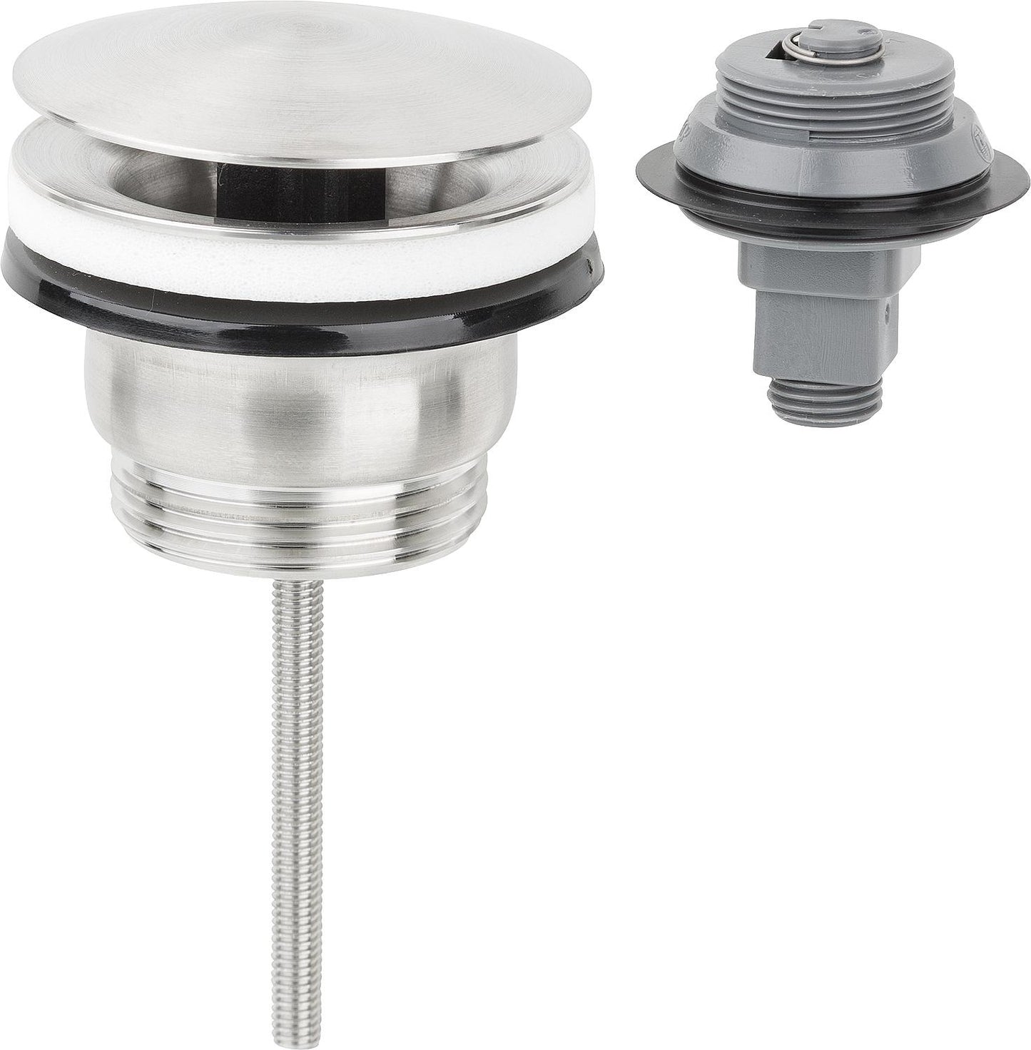 Valve à tige 2 en 1 en acier inoxydable