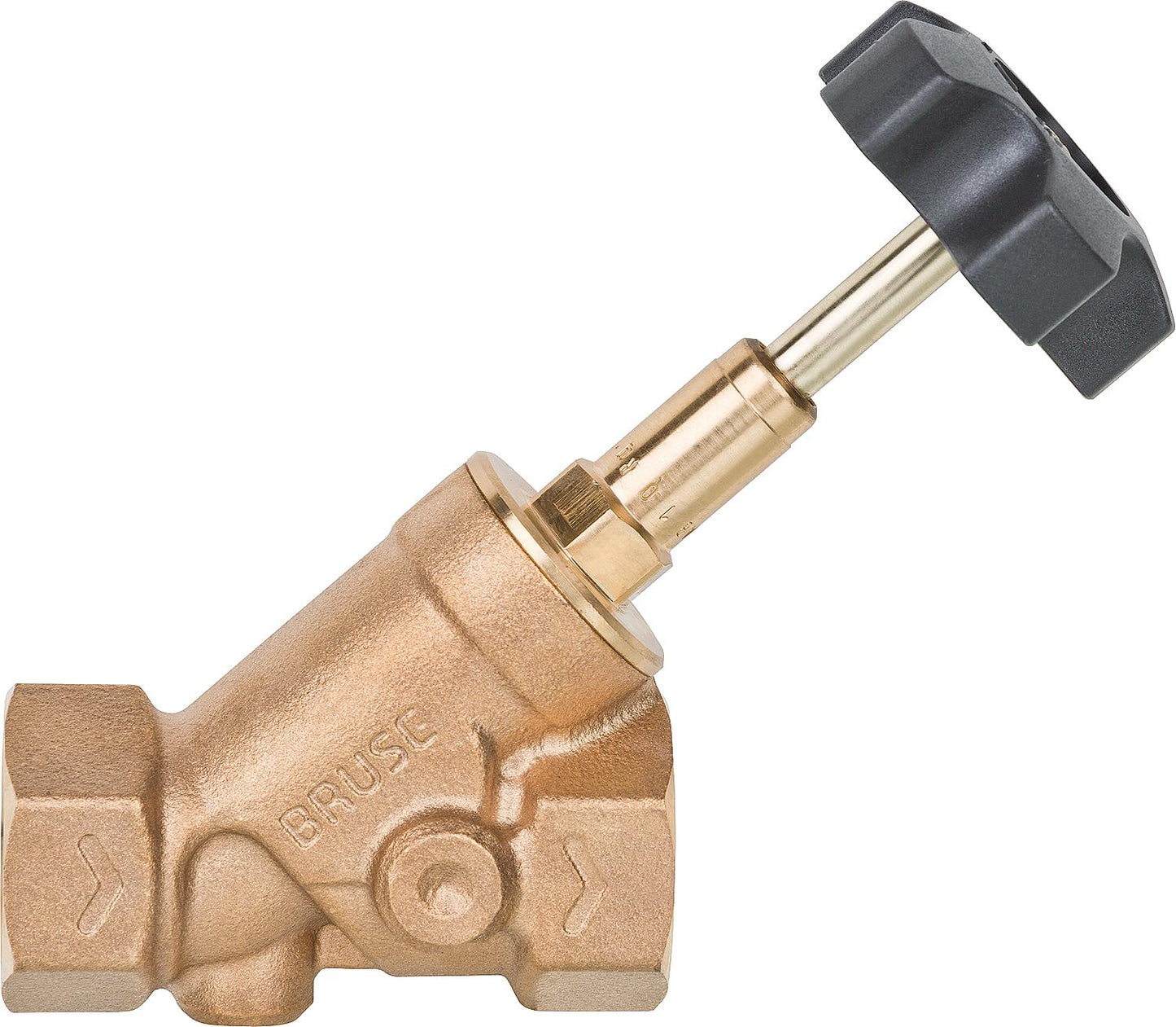 Vanne à passage libre, en fonte rouge, DN50 (2") avec tige montante et volant ergonomique