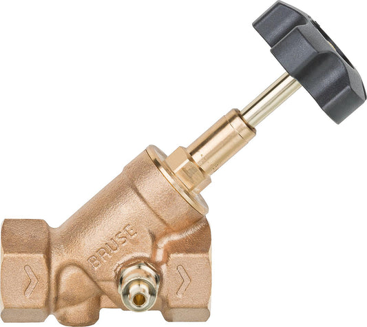 Vannes à passage libre, en laiton rouge, avec filetage interne et purge.