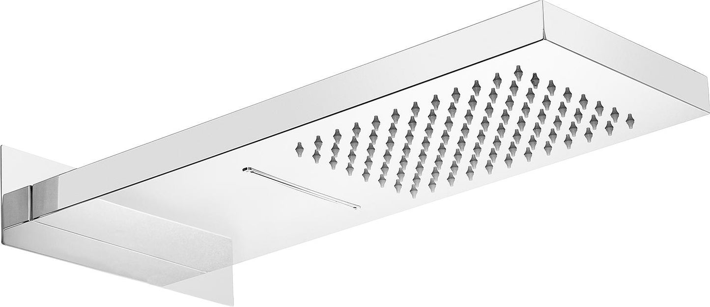 Ziliana shower head, 2 spray patterns, 500 mm projection, polished stainless steel