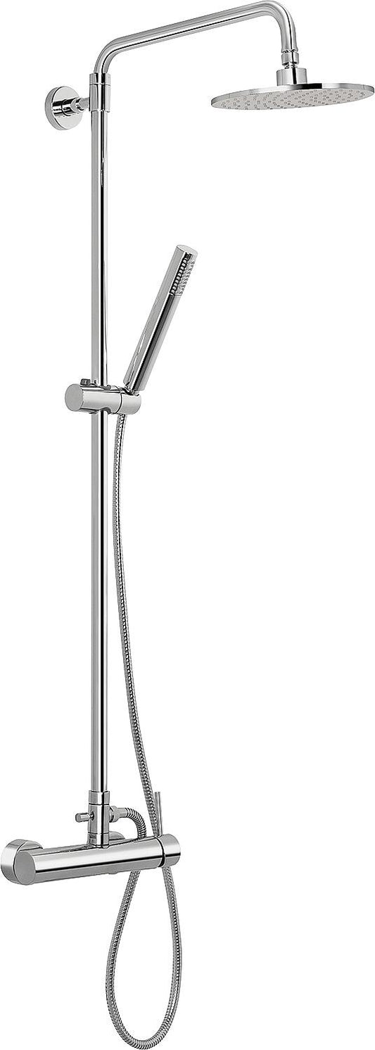 Brause-System Nestos Stabhandbrause, Kopfbrause Ø 190 mm und Mischer chrom