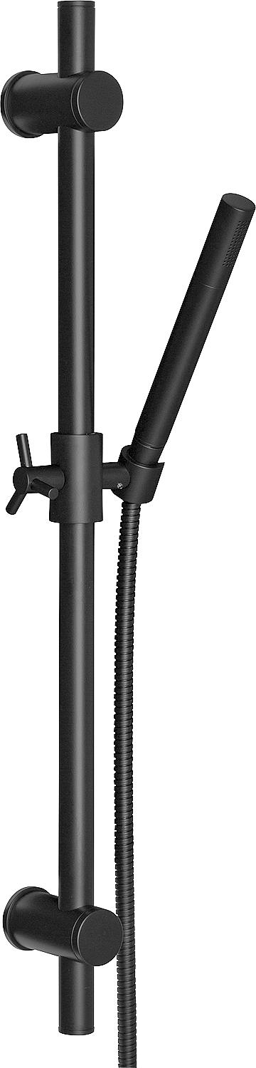 Enzan Nero 700 mm shower set, hand shower with 1 spray pattern, matte black