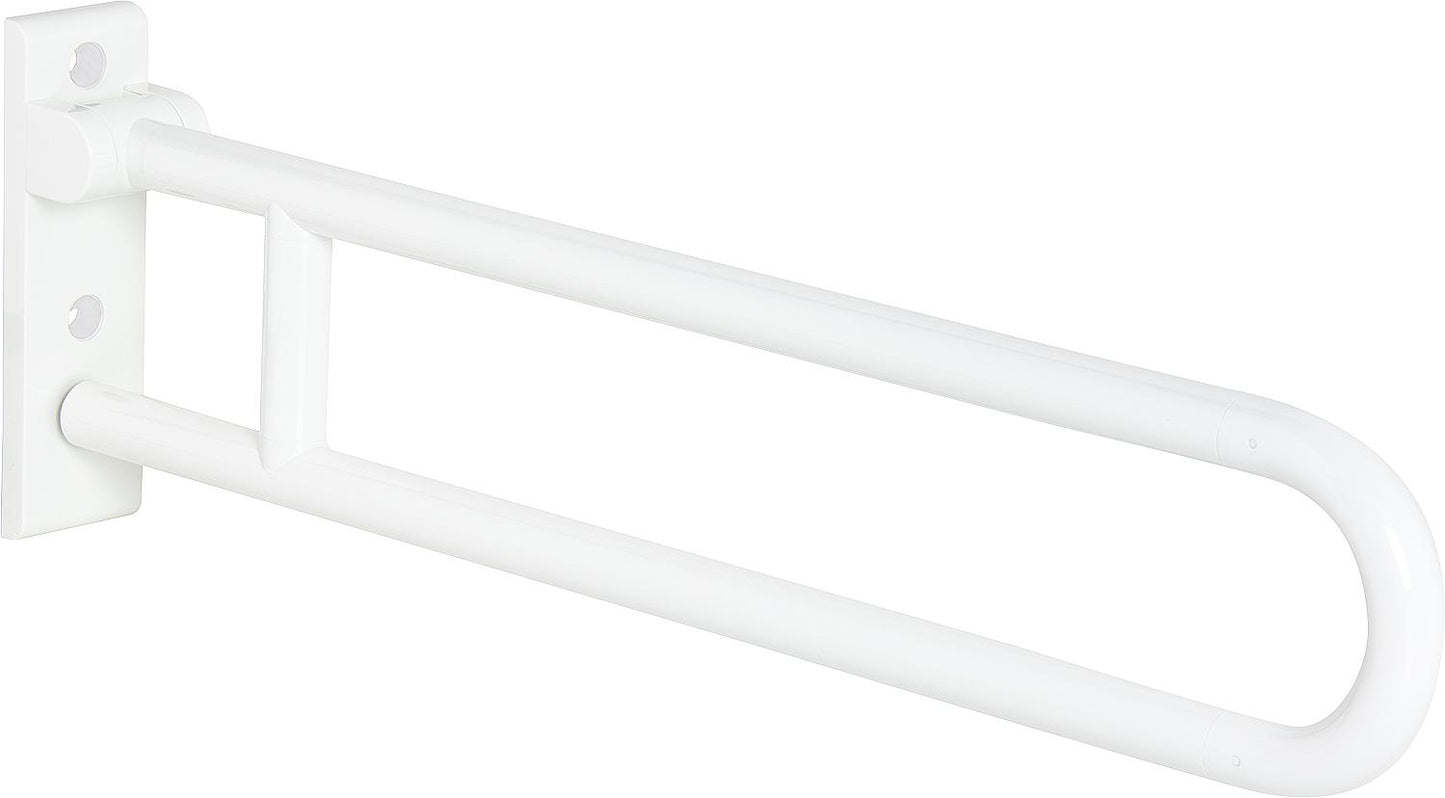 Hewi support folding handle series 801, rotatable, pure white, length: 850 mm