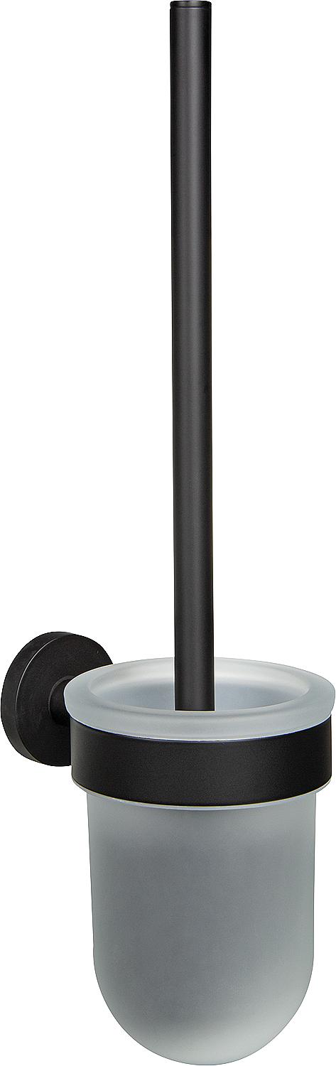 Toilet brush set with wall bracket, brass/stainless steel/light bronze