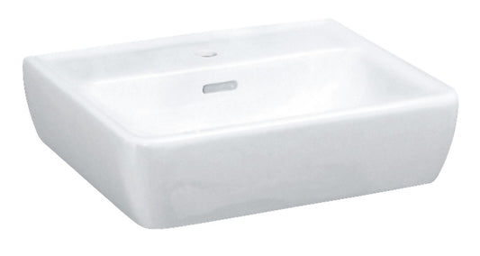 Lavabo Laufen Pro 450 x 340 mm, blanc, avec trop-plein, 1 trou de robinetterie au centre