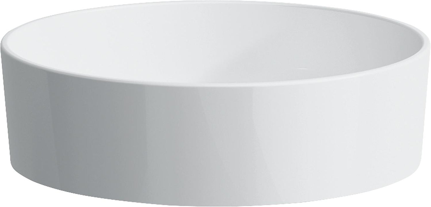 Aufsatz-Waschtisch Laufen Kartell 420x135mm, weiss, ohne Überlauf, ohne Hahnloch