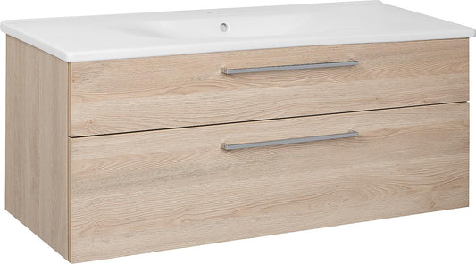 Waschtischunterschrank SURI1 mit Waschtisch aus Keramik, 1230 mm Breite