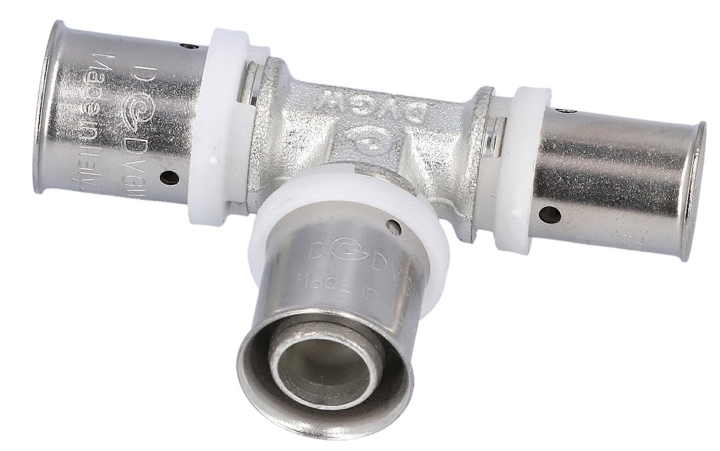Press fitting for MSVR reduced tee, tinned, 32x3 - 32x3 - 26x3mm, TH contour