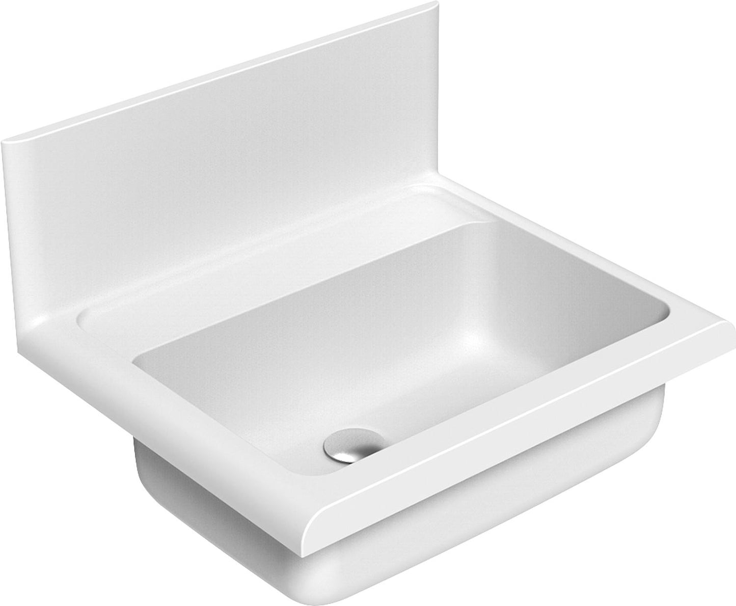 Lineo Becken mit verdecktem Überlauf und Push-Open-Ventil