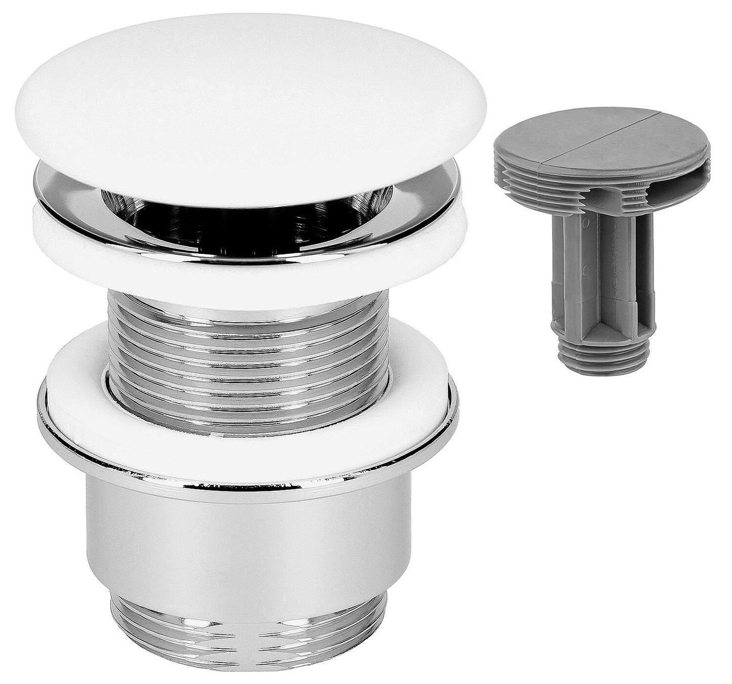 Vanne à tige fixe avec cliquet/plaque de recouvrement, en céramique, Ø 70 mm, L = 30-45 mm, sans trop-plein