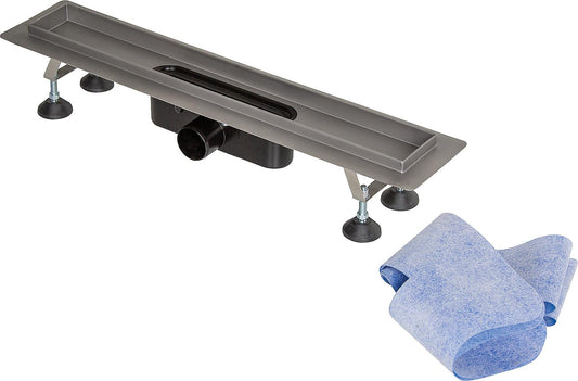 Bonde de douche Aqua Ambient en acier inoxydable, hauteur d'installation à partir de 81 mm