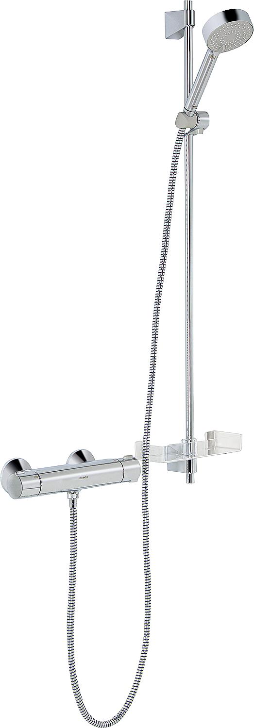 Renovierungsset Hansa Hansamicra Brausestange 920 mm Handbrause Ø 95 mm + Thermostat chrom