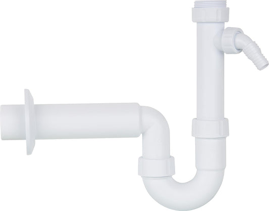 Universalsiphon, 1 1/2" & 1 1/4" x DN50 Abgangsrohr mit Kugelverschluss