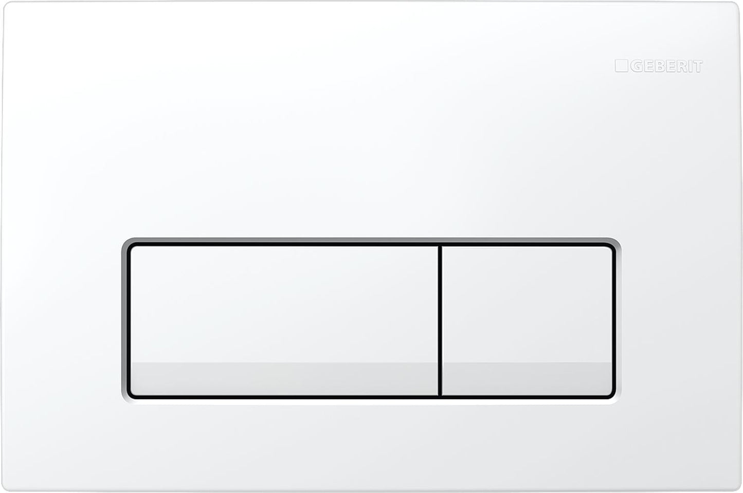 Plaque de commande de chasse d'eau double Geberit Delta 50, blanche, 115.105.11.5