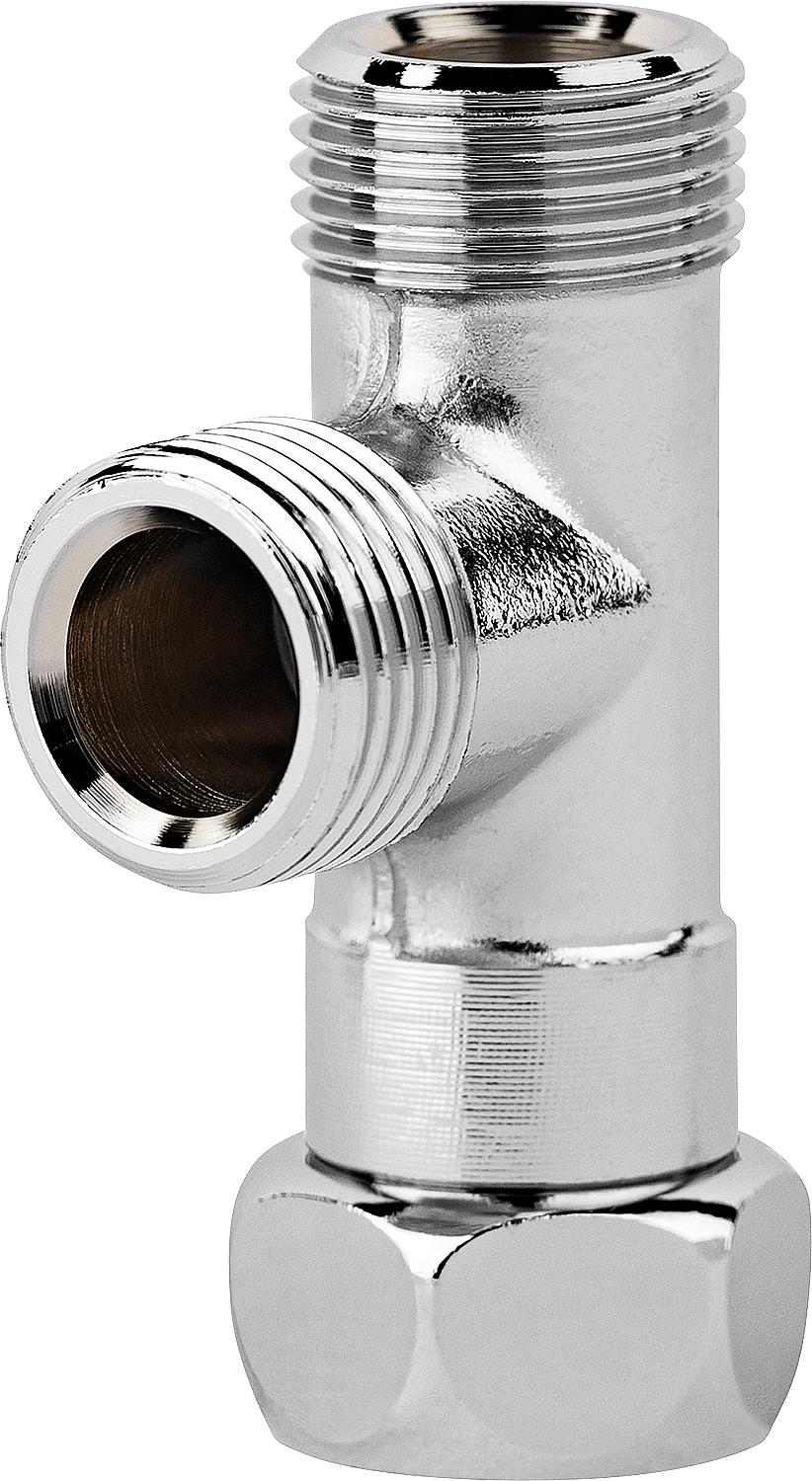 Chrome-plated T-piece DN10 (3/8")