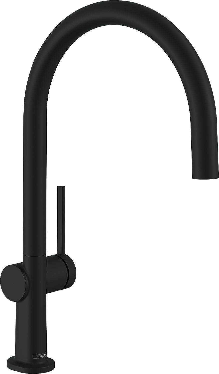Spültischmischer Hansgrohe 220 Talis M54 Schwenkauslauf Ausladung 222 mm schwarz matt
