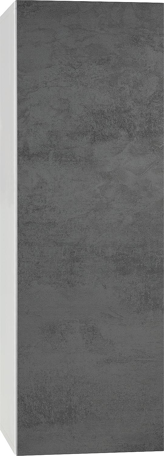 ELA tall cabinet with soft-close mechanism, white carcass (smt) - dark concrete front, 400x1200x350 mm