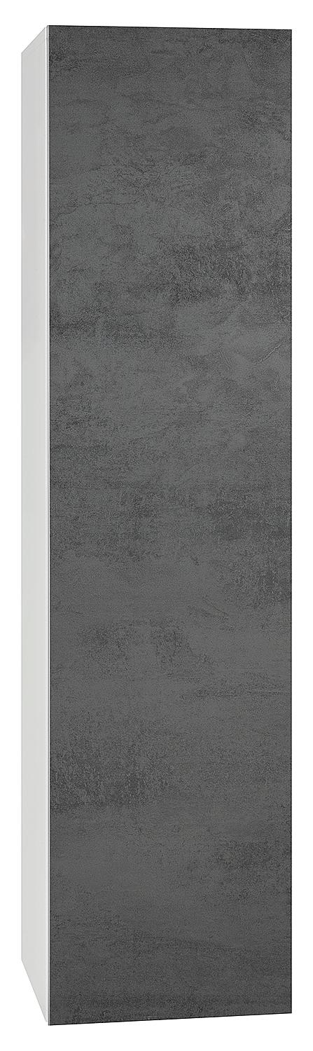 ELA tall cabinet with soft-close mechanism, white carcass (smt) - robinia grey front, 400x1600x350 mm