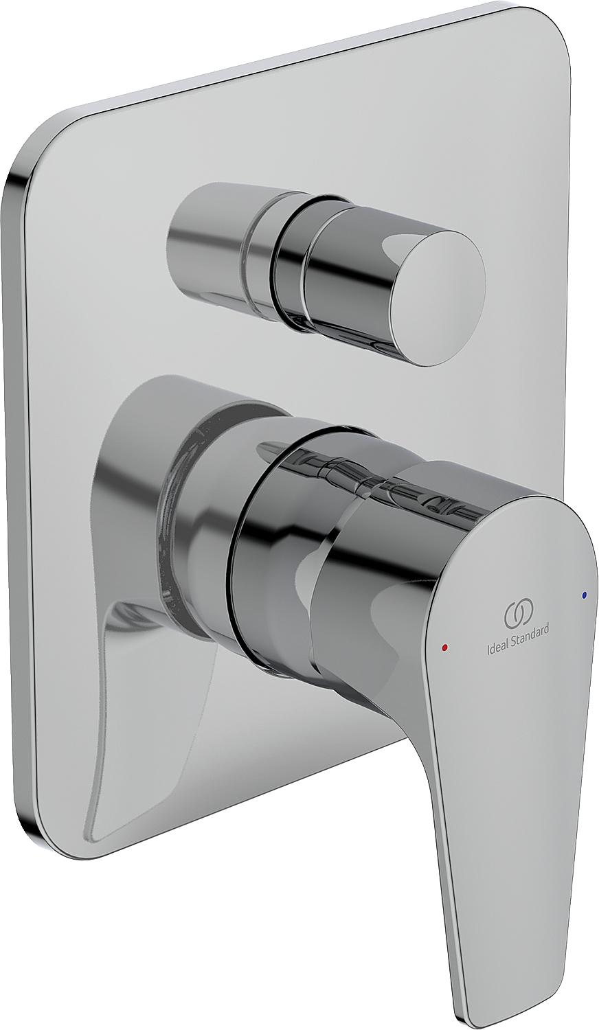 Mitigeur de bain encastré Ideal Standard Cerafine D, rosace 163 x 163 mm, chromé