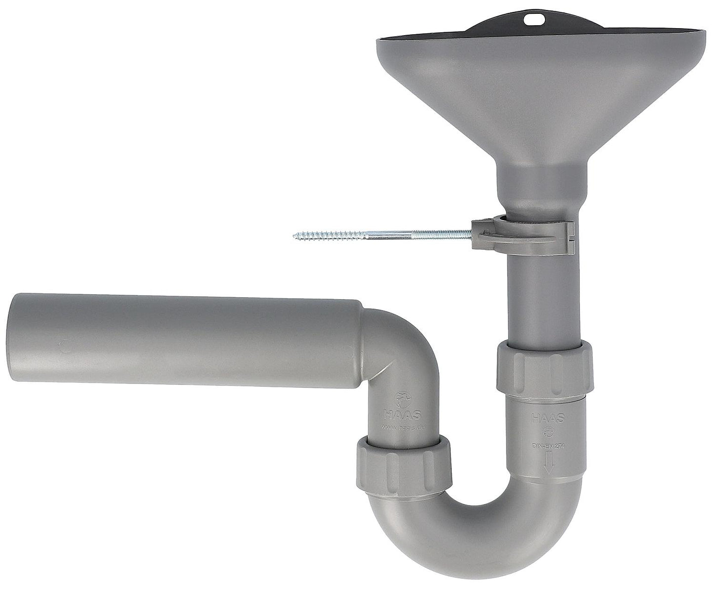 Siphon à entonnoir « Greta » fabriqué à partir de matériaux recyclés, tuyau de sortie DN50