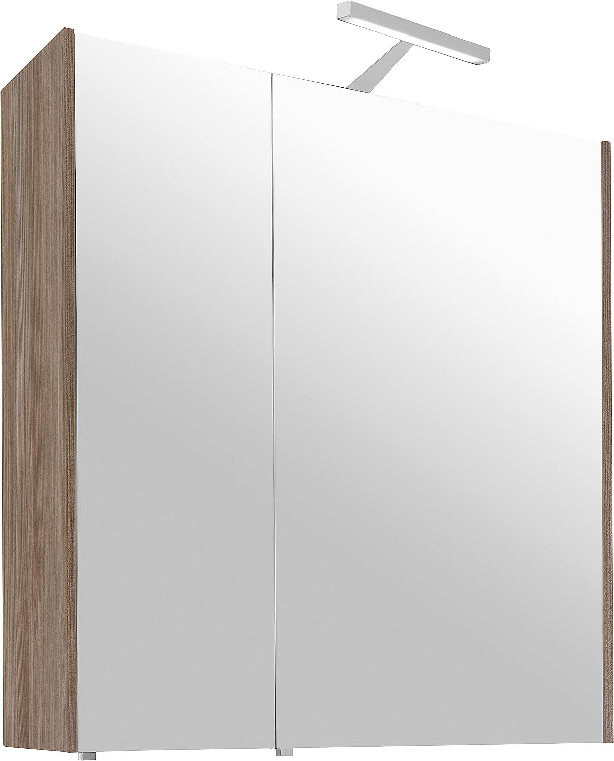 Mirror cabinet with lighting, anthracite high gloss, 2 doors, 700x750x188mm