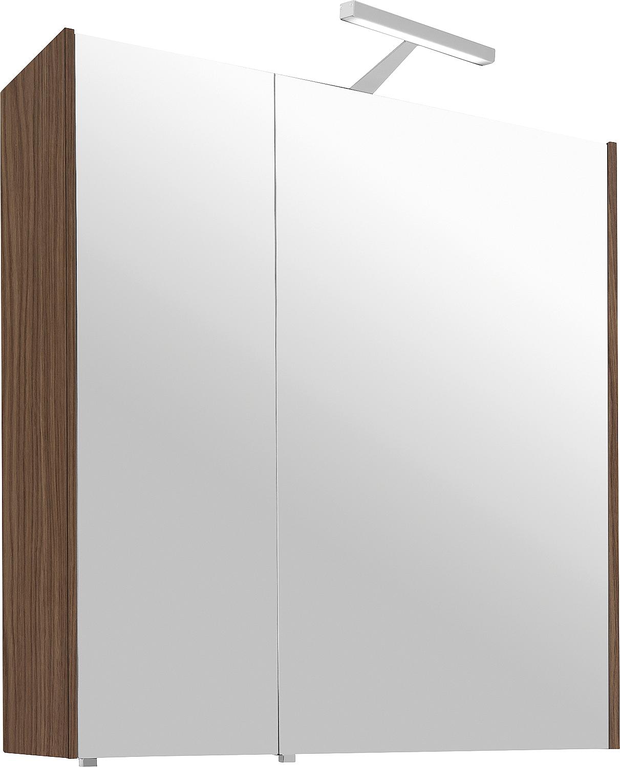 Mirror cabinet with lighting, anthracite high gloss, 2 doors, 700x750x188mm