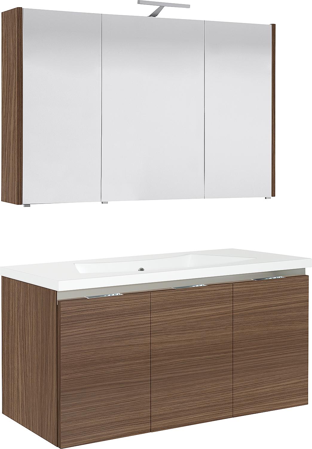 Ensemble de meubles de salle de bains EVOVI série MBH anthracite brillant