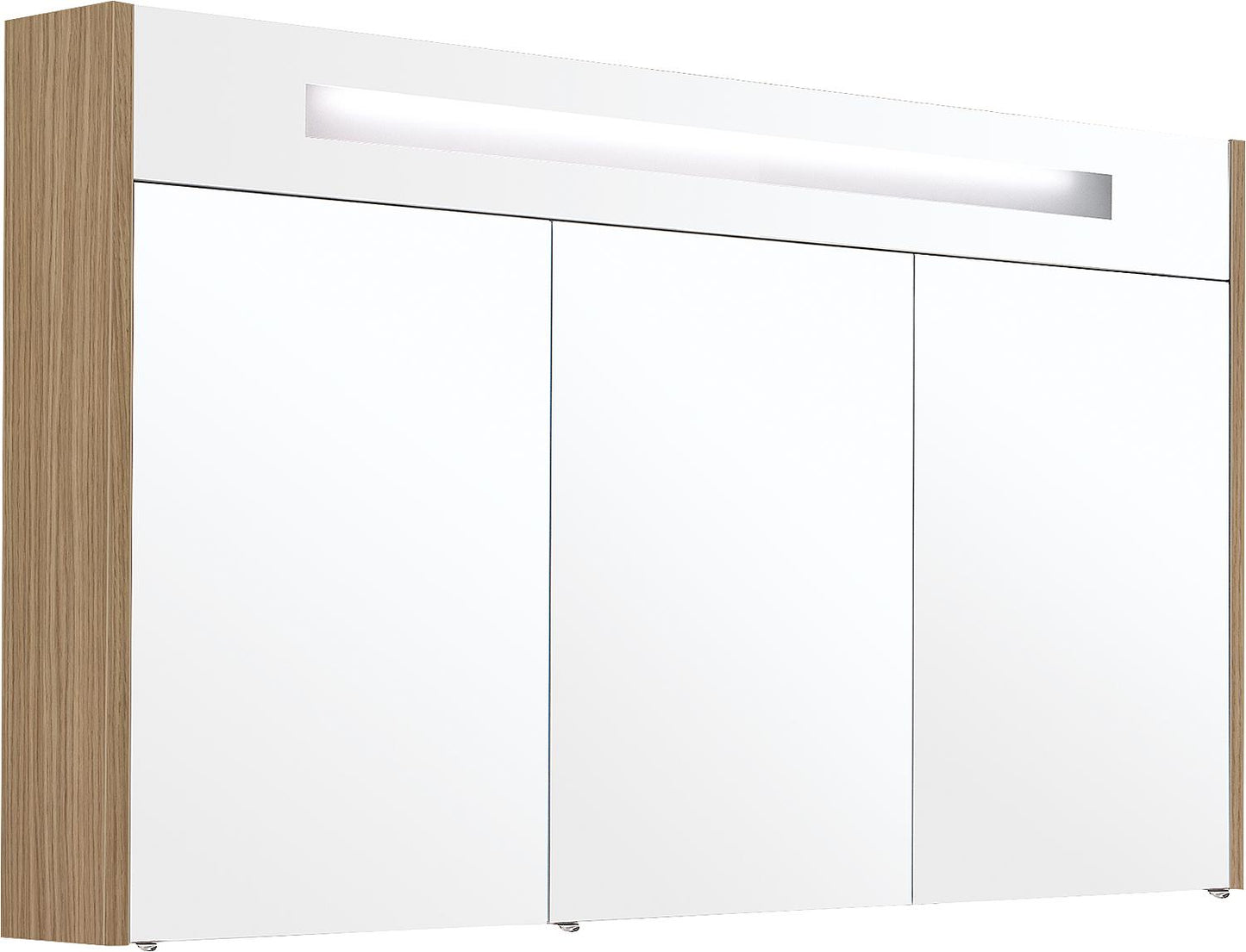 Spiegelschrank mit beleuchteter Zierblende, 1200 mm Breite