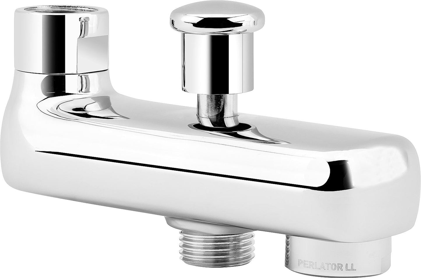 Globos 2.0 bathtub inlet, 100 mm projection, 1/2" with diverter, chrome