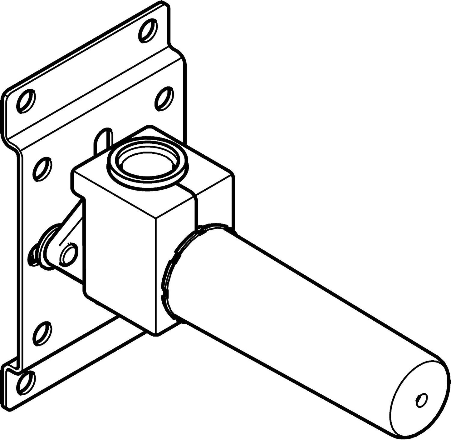 UP wall bracket Dornbracht 1/2" female thread x 1/2" female thread, with sound-insulated sleeve