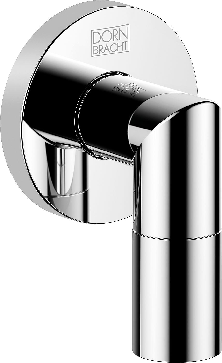 Dornbracht wall connection elbow 1/2" x 3/8", round chrome rosette