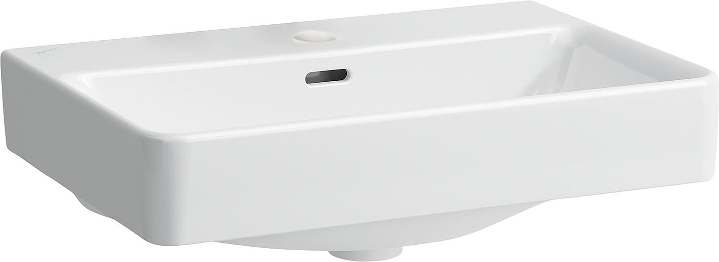 Laufen PRO S compact white washbasin with overflow, WxHxD: 600x160x380mm