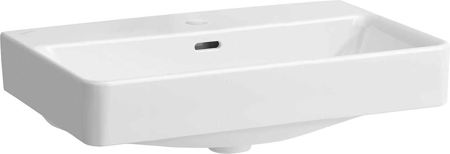 Laufen PRO S compact white washbasin with overflow, WxHxD: 600x160x380mm