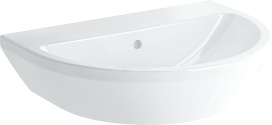 Lavabo rond VitrA Integra 650 x 490 mm, blanc, avec trop-plein et 1 trou de robinetterie au centre