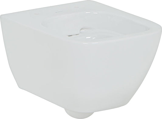 WC suspendu compact Geberit Smyle Square, à chasse d'eau profonde, sans bride, blanc, L x H x P : 350 x 330 x 490 mm