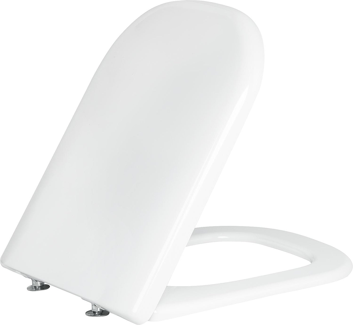 Abattant de toilettes Geberit Smyle blanc, à montage par le haut avec mécanisme de fermeture amortie